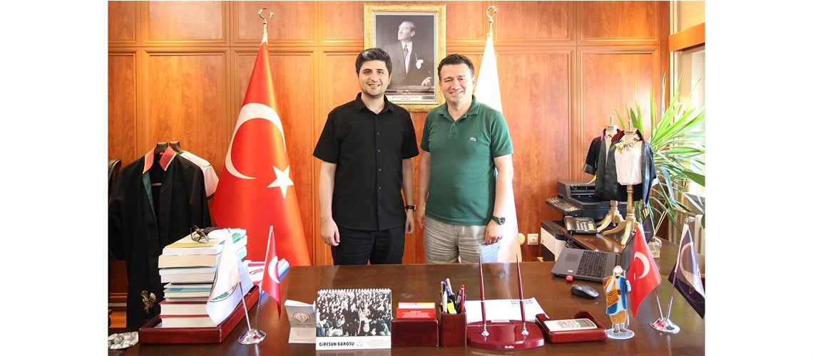 SAMSUN HAKİMİ MUTLU KURTHAN DEMİR’DEN BARO BAŞKANIMIZ AV.SONER KARADEMİR’E ZİYARET