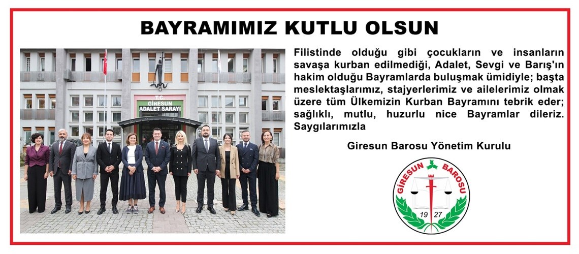 BAYRAMIMIZ KUTLU OLSUN