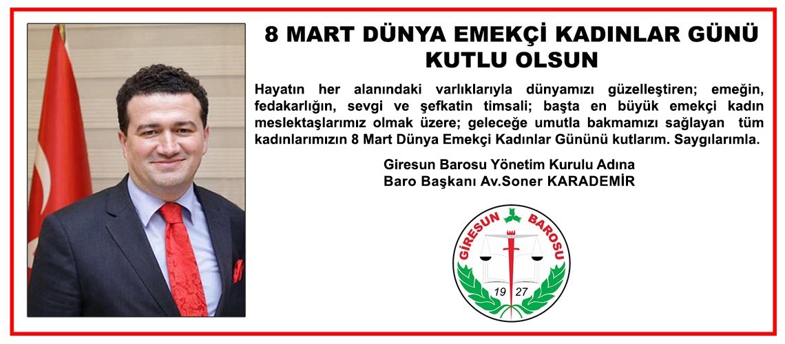 8 MART DÜNYA EMEKÇİ KADINLAR GÜNÜ KUTLU OLSUN
