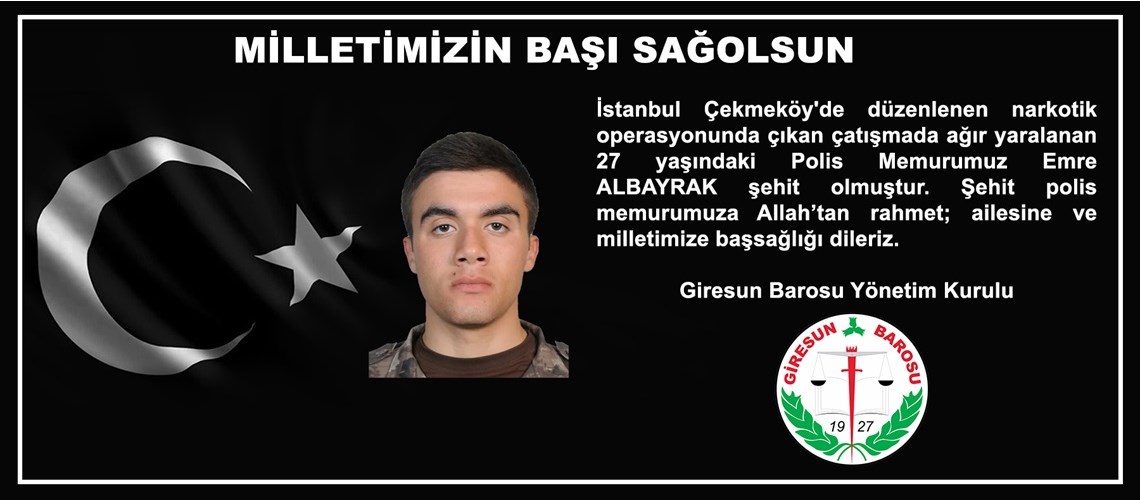 MİLLETİMİZİN BAŞI SAĞOLSUN