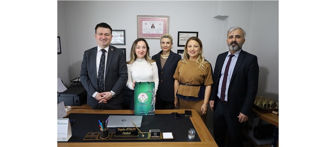 BULANCAK’TA GÖREV YAPAN MESLEKTAŞIMIZ AV.ŞEYDA AYHAN’I ZİYARET ETTİK