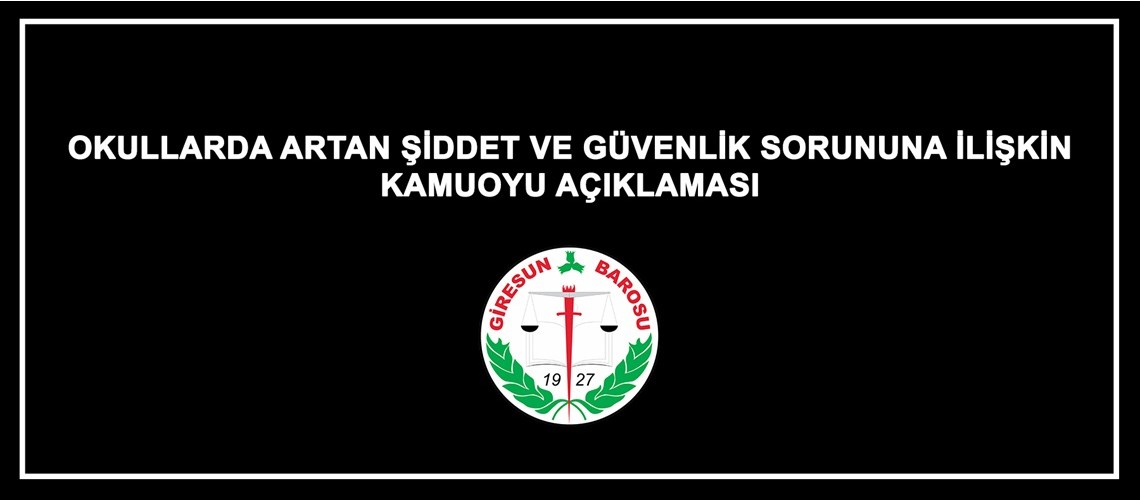 OKULLARDA ARTAN ŞİDDET VE GÜVENLİK SORUNUNA İLİŞKİN KAMUOYU AÇIKLAMASI