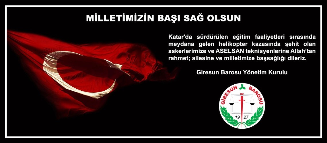 MİLLETİMİZİN BAŞI SAĞ OLSUN