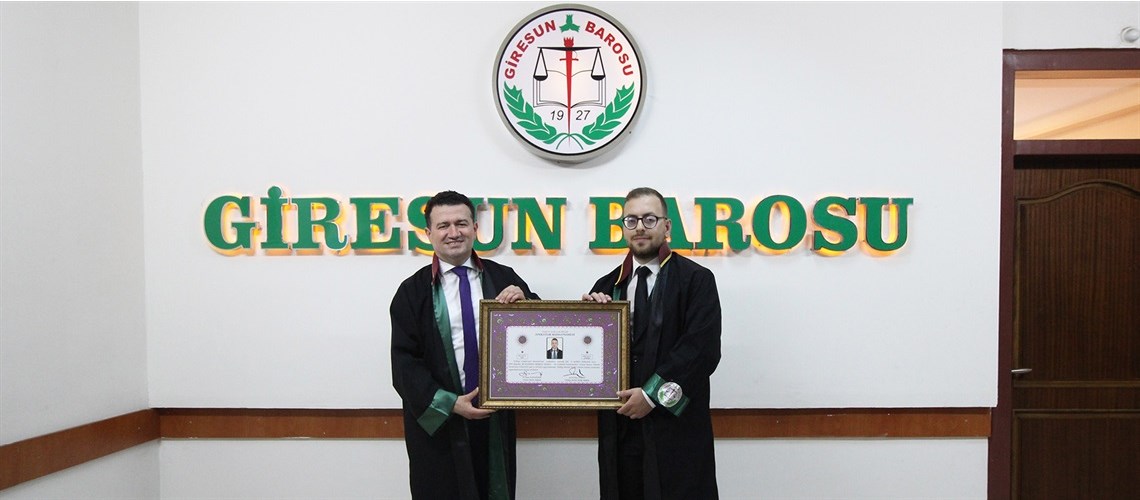 MESLEKTAŞIMIZ AV.MUHAMMED BERKAY NEFES’İN RUHSAT TÖRENİ