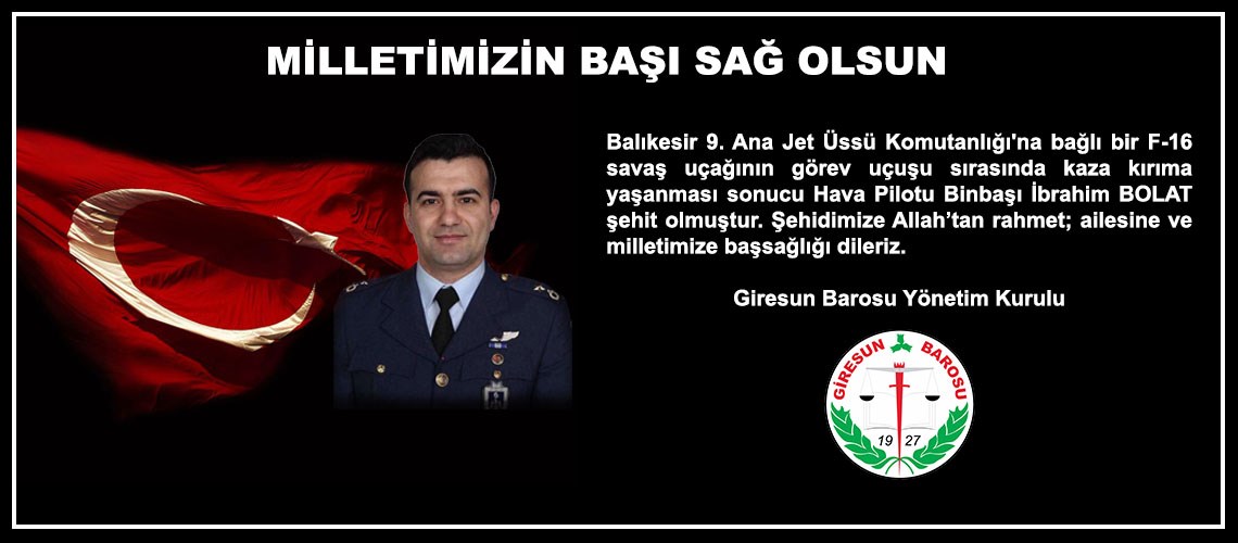 MİLLETİMİZİN BAŞI SAĞ OLSUN