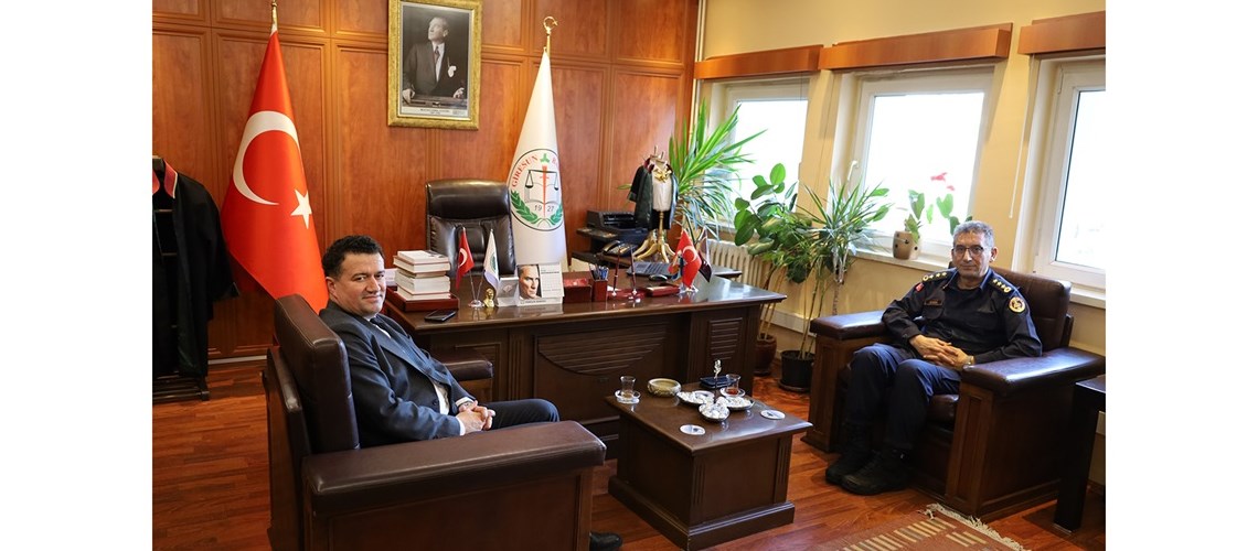 GİRESUN İL JANDARMA KOMUTANI SAYIN J.KD. ALBAY NİHAT ÖZKÖK’TEN BARO BAŞKANIMIZA ZİYARET